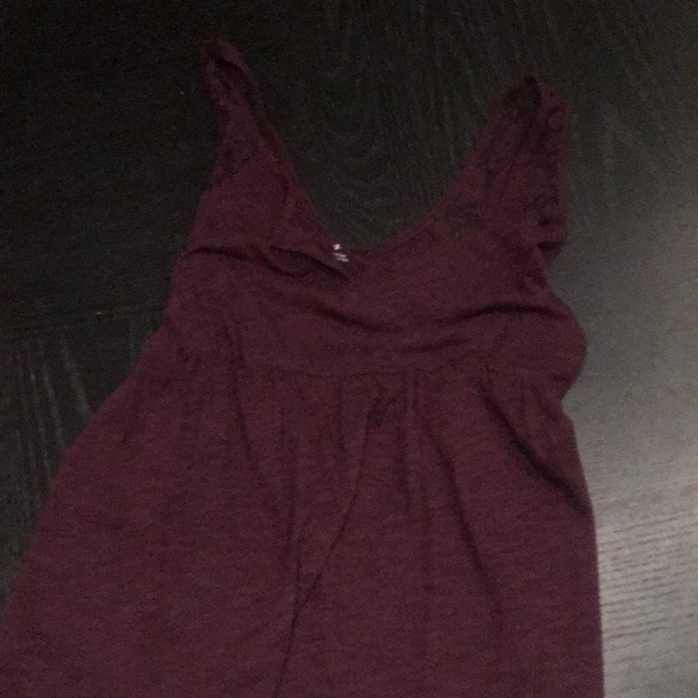Plum top with cinched waist